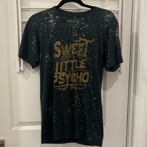 Southern Bliss Graphic Short Sleeve Tee - Green, Sweet but a Little Psycho, NWOT